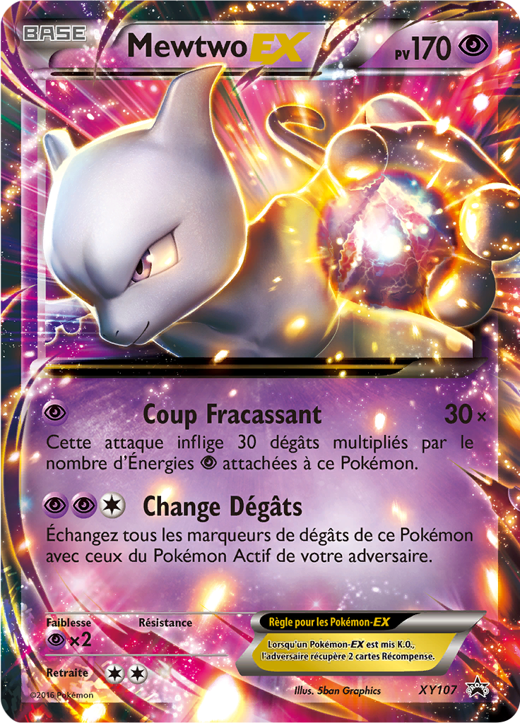 Mewtwo EX XY107, carte Promo XY, en vente à Manga Cash à Ans, province de Liège.