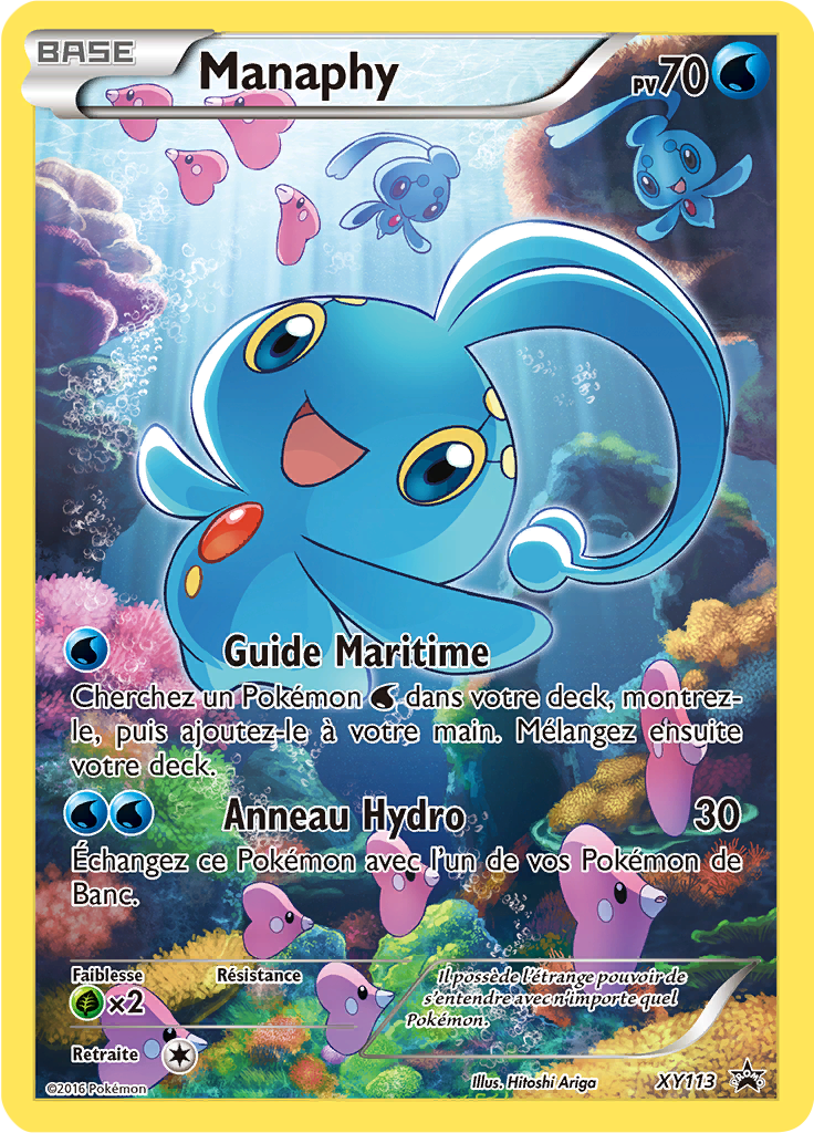Manaphy XY113, carte Promo XY, en vente à Manga Cash à Ans, province de Liège.