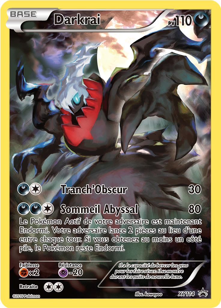 Darkrai XY114, carte Promo XY, en vente à Manga Cash à Ans, province de Liège.
