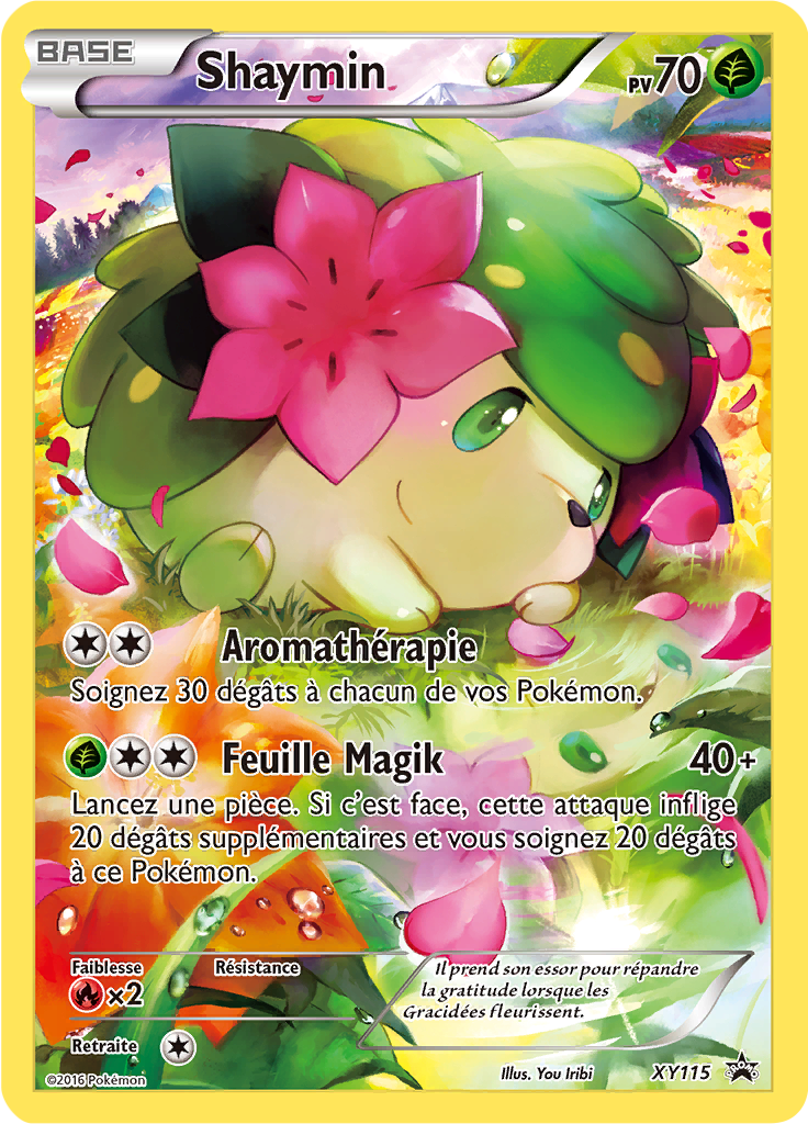 Shaymin XY115, carte Promo XY, en vente à Manga Cash à Ans, province de Liège.