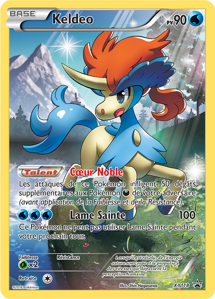Keldeo XY118, carte Promo XY, en vente à Manga Cash à Ans, province de Liège.