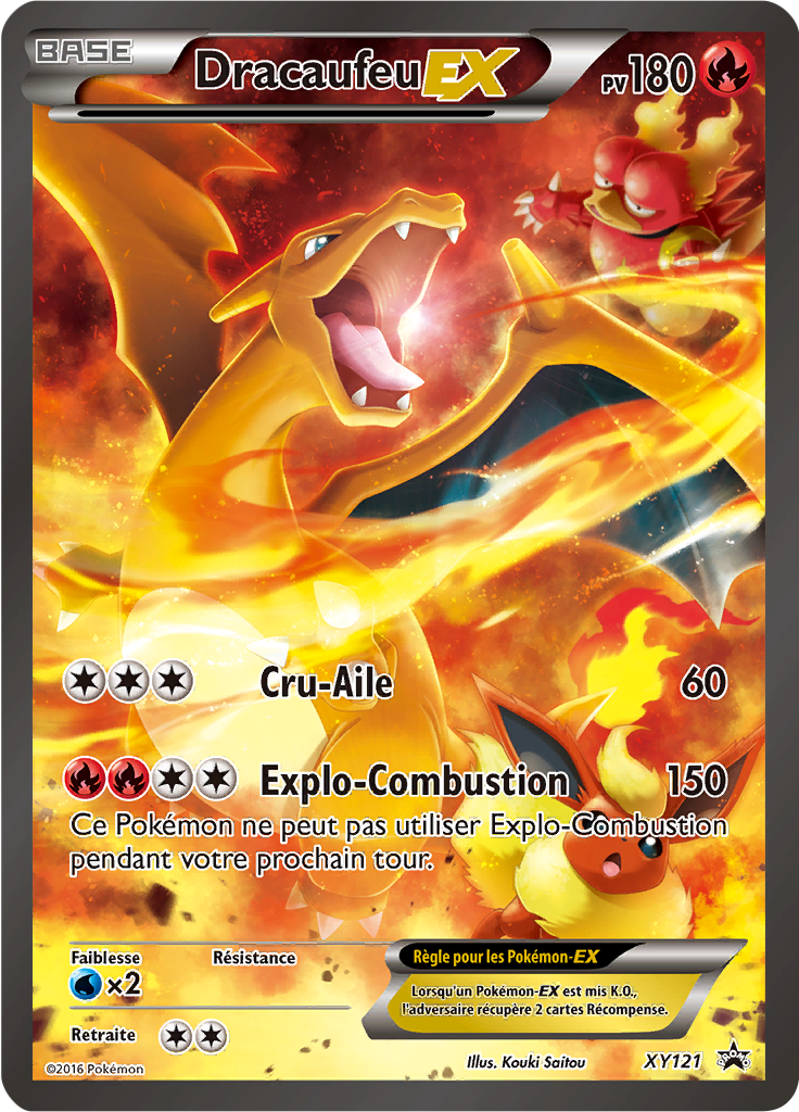 Dracaufeu EX XY121, carte Promo XY, en vente à Manga Cash à Ans, province de Liège.
