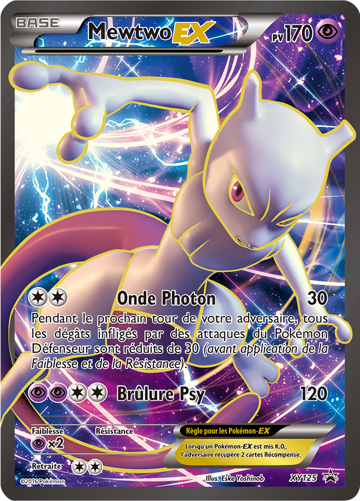 Mewtwo EX XY125, carte Promo XY, en vente à Manga Cash à Ans, province de Liège.