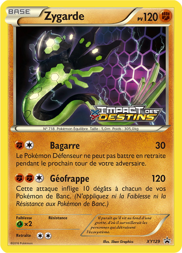 Zygarde XY129, carte Promo XY, en vente à Manga Cash à Ans, province de Liège.