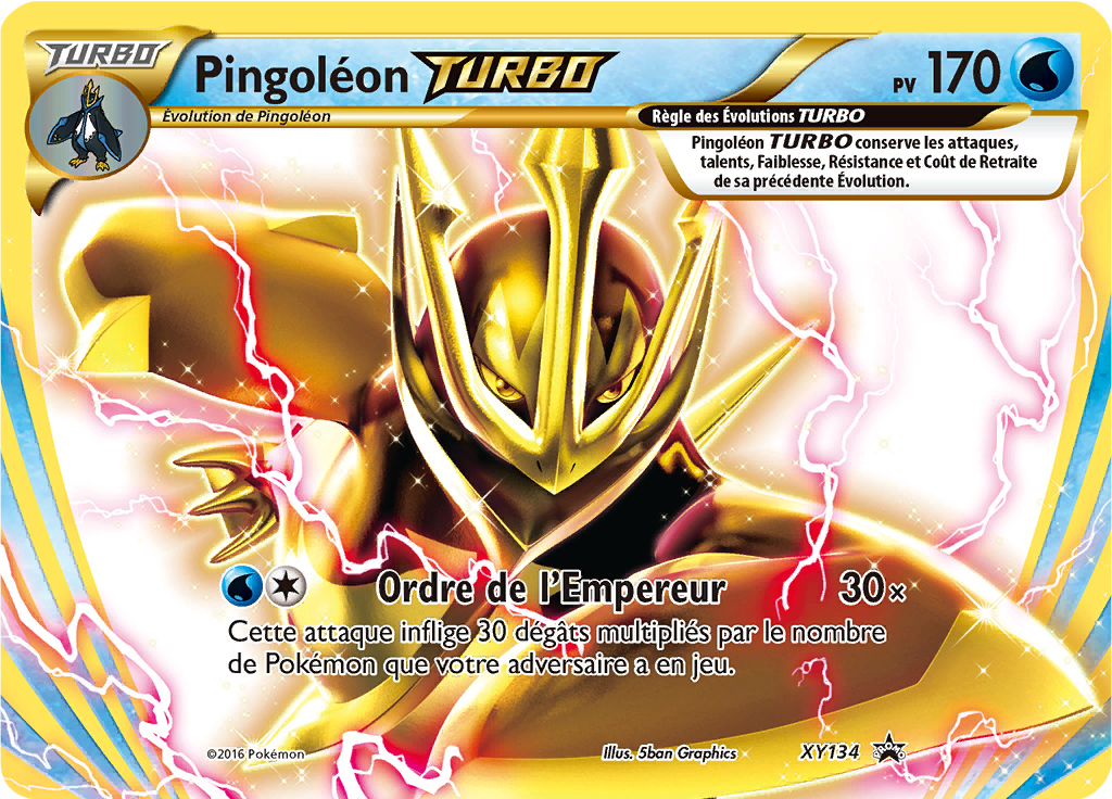 Pingoléon TURBO XY134, carte Promo XY, en vente à Manga Cash à Ans, province de Liège.