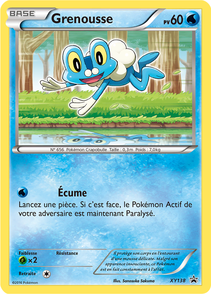 Grenousse XY138, carte Promo XY, en vente à Manga Cash à Ans, province de Liège.