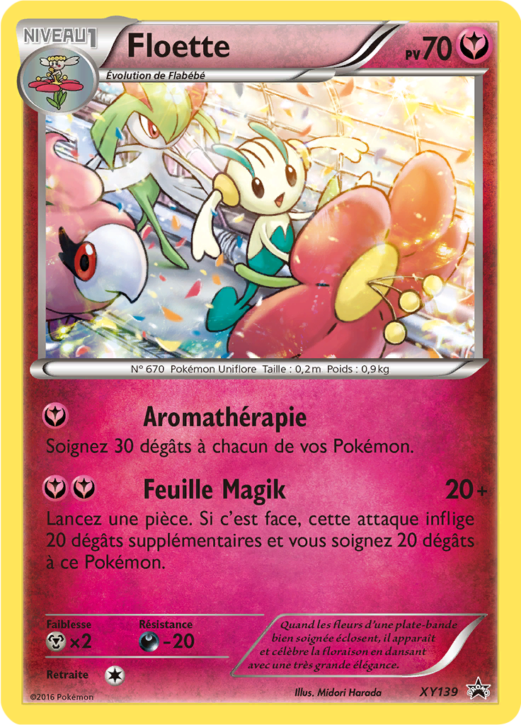 Floette XY139, carte Promo XY, en vente à Manga Cash à Ans, province de Liège.