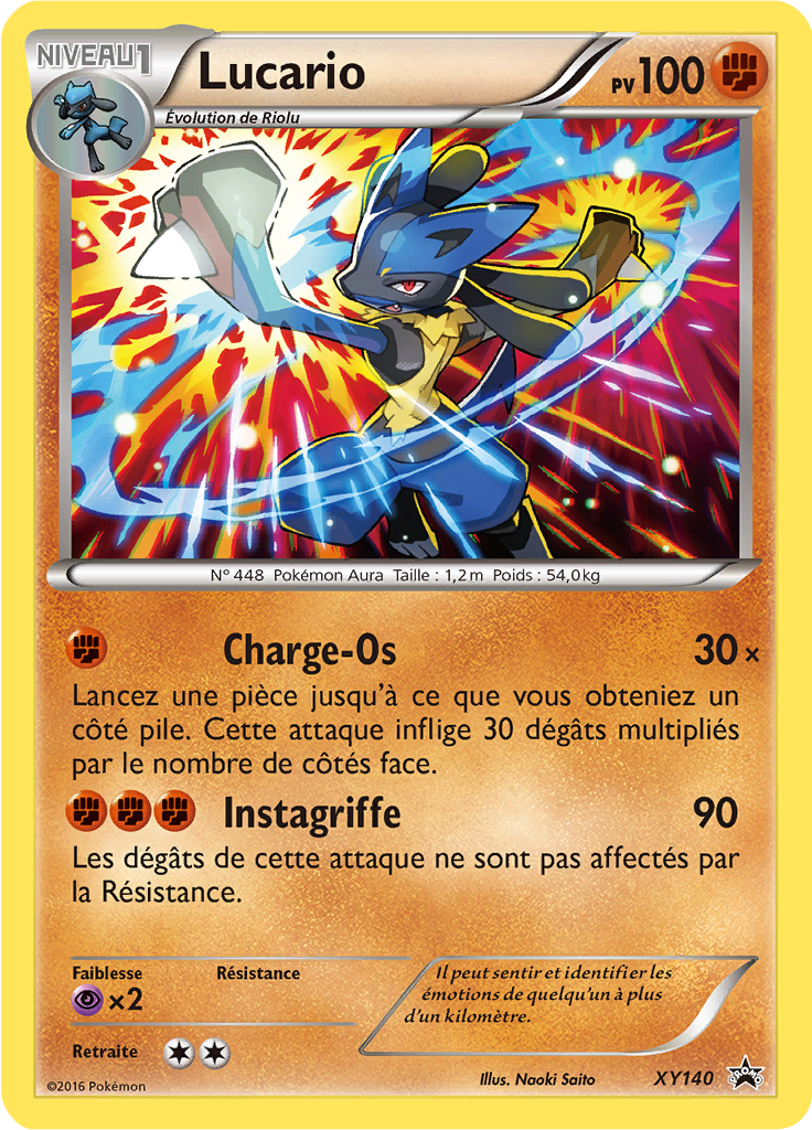 Lucario XY140, carte Promo XY, en vente à Manga Cash à Ans, province de Liège.