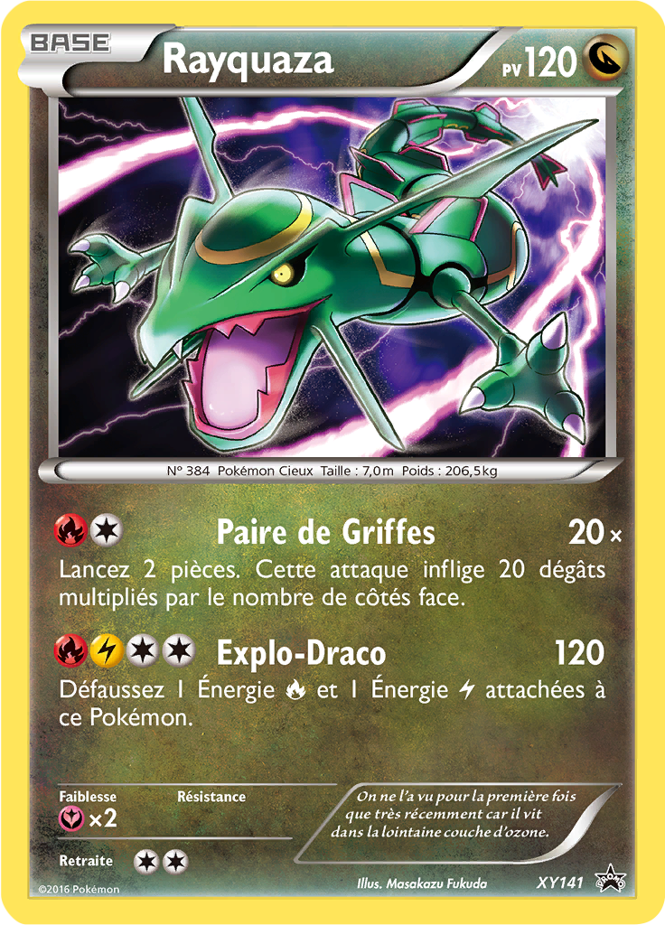 Rayquaza XY141, carte Promo XY, en vente à Manga Cash à Ans, province de Liège.