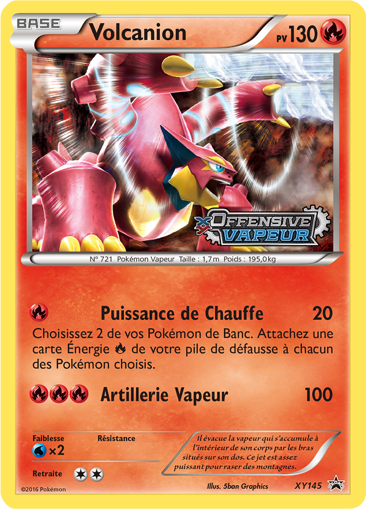 Volcanion XY145, carte Promo XY, en vente à Manga Cash à Ans, province de Liège.