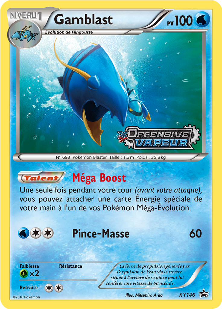 Gamblast XY146, carte Promo XY, en vente à Manga Cash à Ans, province de Liège.