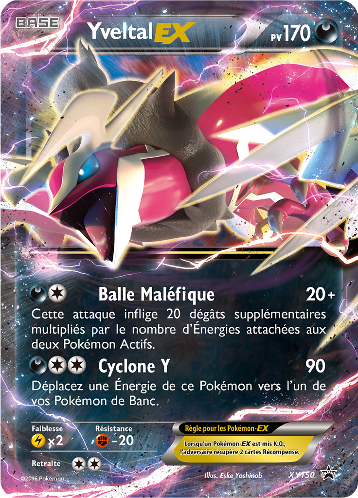 Yveltal EX XY150, carte Promo XY, en vente à Manga Cash à Ans, province de Liège.