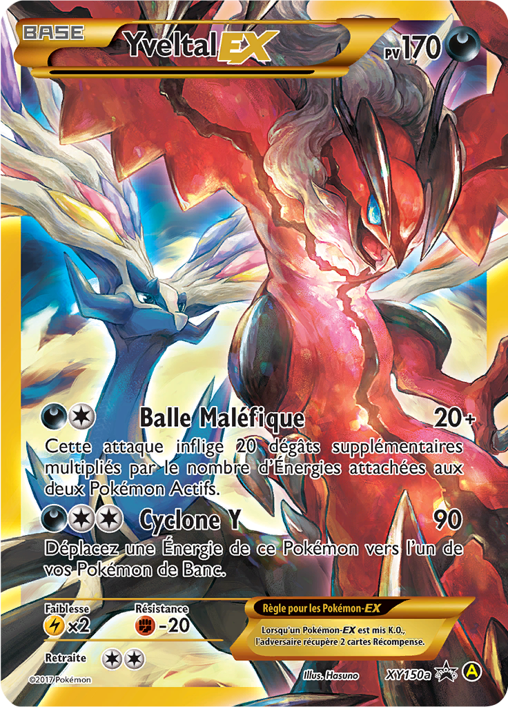 Yveltal EX XY150a, carte Promo XY, en vente à Manga Cash à Ans, province de Liège.