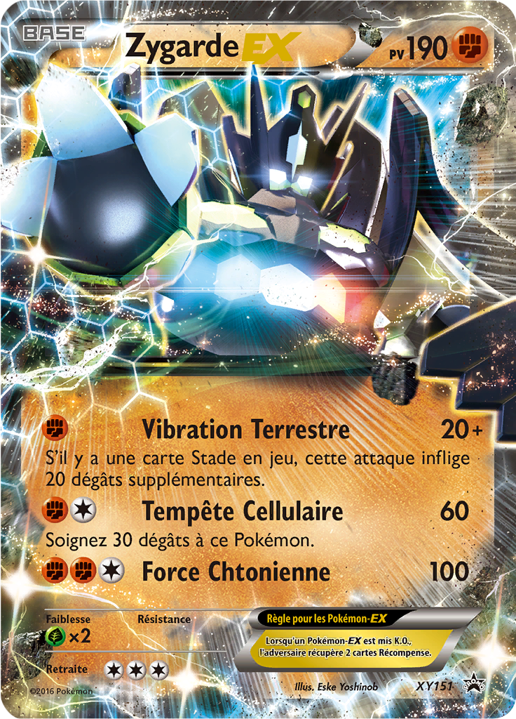 Zygarde EX XY151, carte Promo XY, en vente à Manga Cash à Ans, province de Liège.