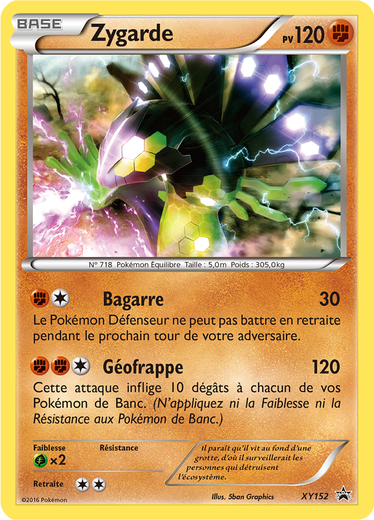 Zygarde XY152, carte Promo XY, en vente à Manga Cash à Ans, province de Liège.