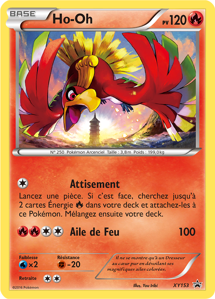 Ho-Oh XY153, carte Promo XY, en vente à Manga Cash à Ans, province de Liège.