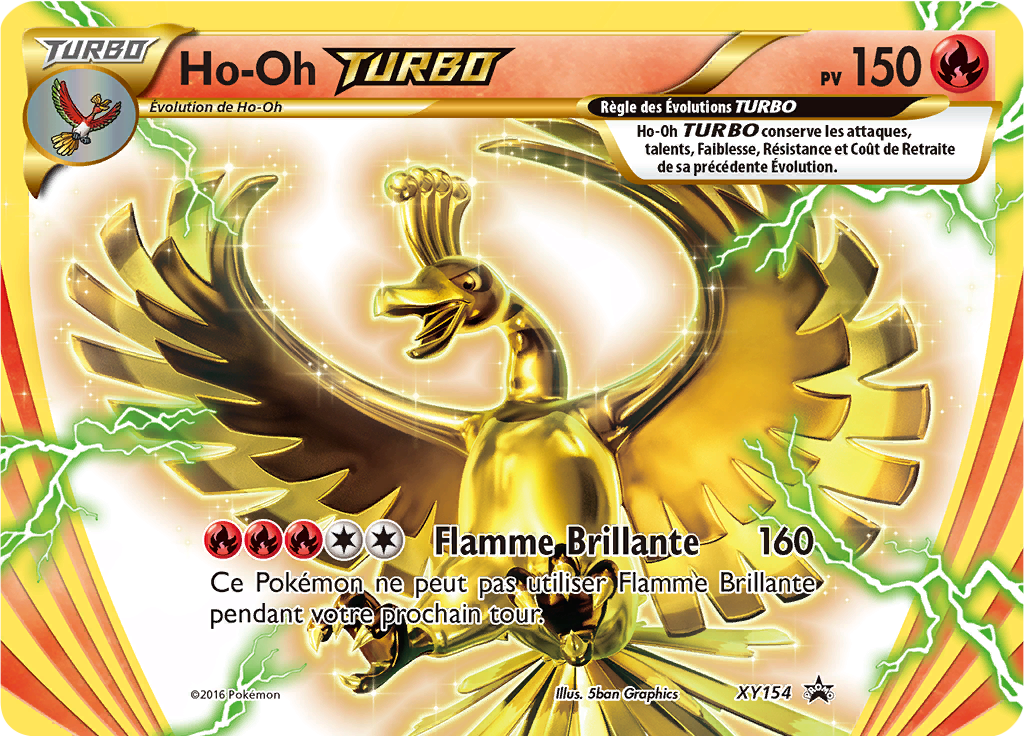 Ho-Oh TURBO XY154, carte Promo XY, en vente à Manga Cash à Ans, province de Liège.