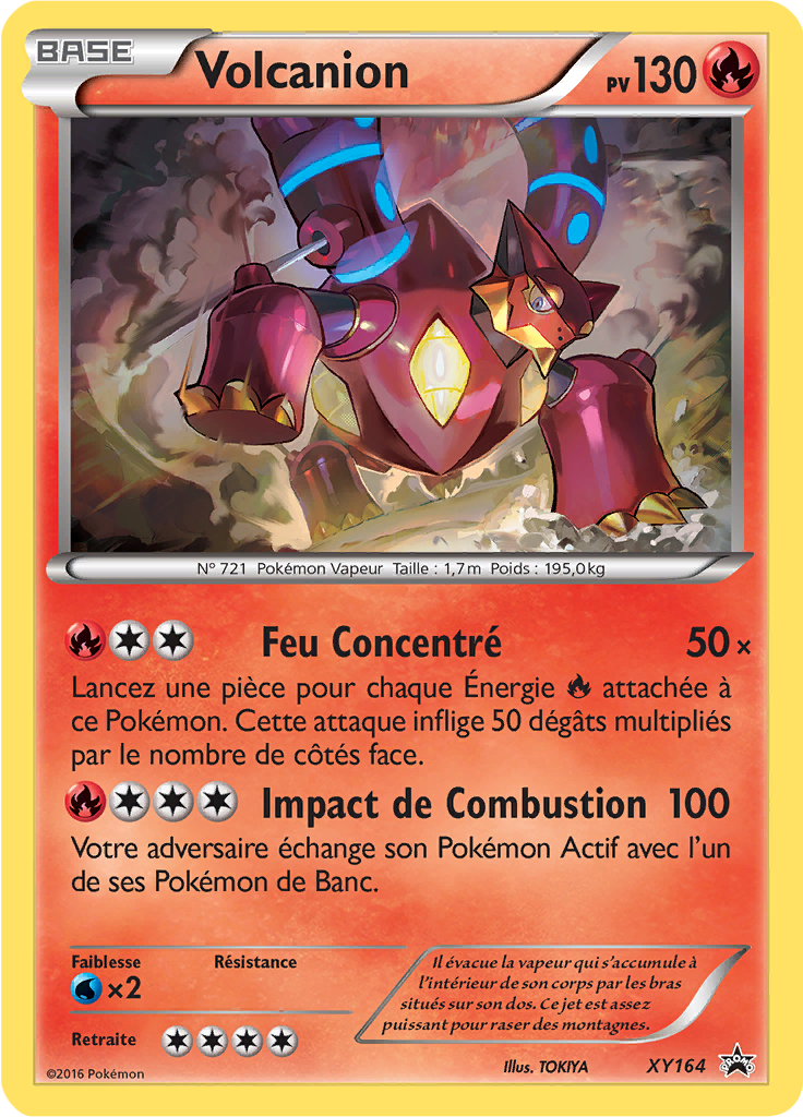 Volcanion XY164, carte Promo XY, en vente à Manga Cash à Ans, province de Liège.