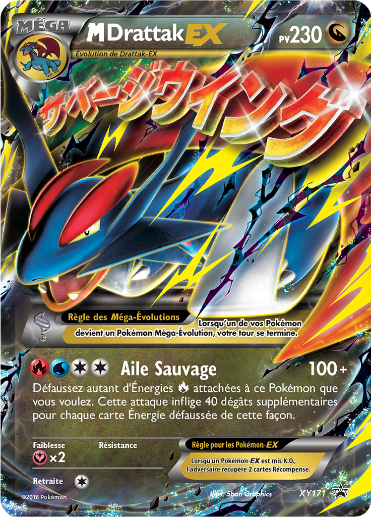 M-Drattak EX XY171, carte Promo XY, en vente à Manga Cash à Ans, province de Liège.