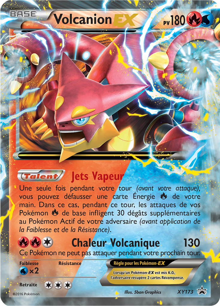 Volcanion EX XY173, carte Promo XY, en vente à Manga Cash à Ans, province de Liège.