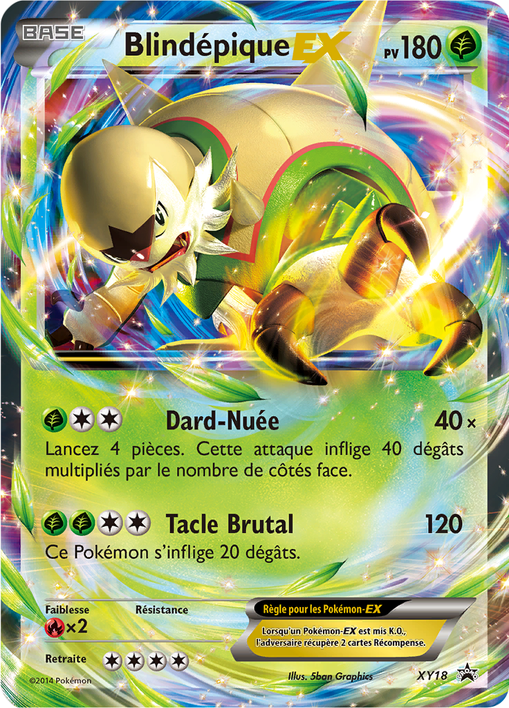 Blindépique EX XY18, carte Promo XY, en vente à Manga Cash à Ans, province de Liège.