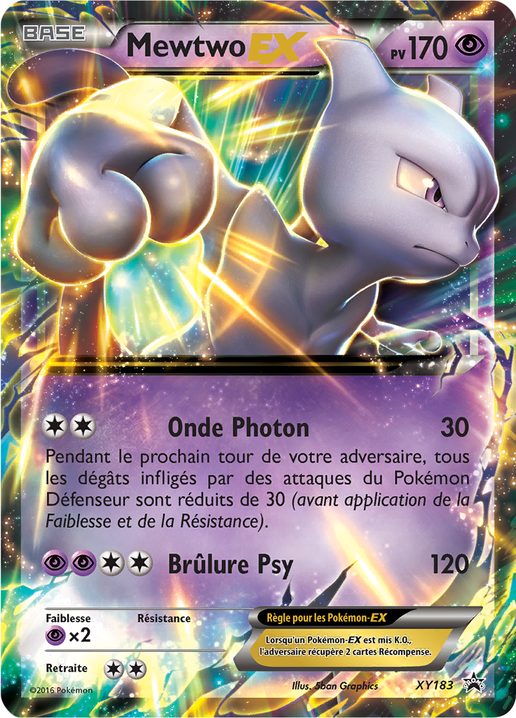 Mewtwo EX XY183, carte Promo XY, en vente à Manga Cash à Ans, province de Liège.