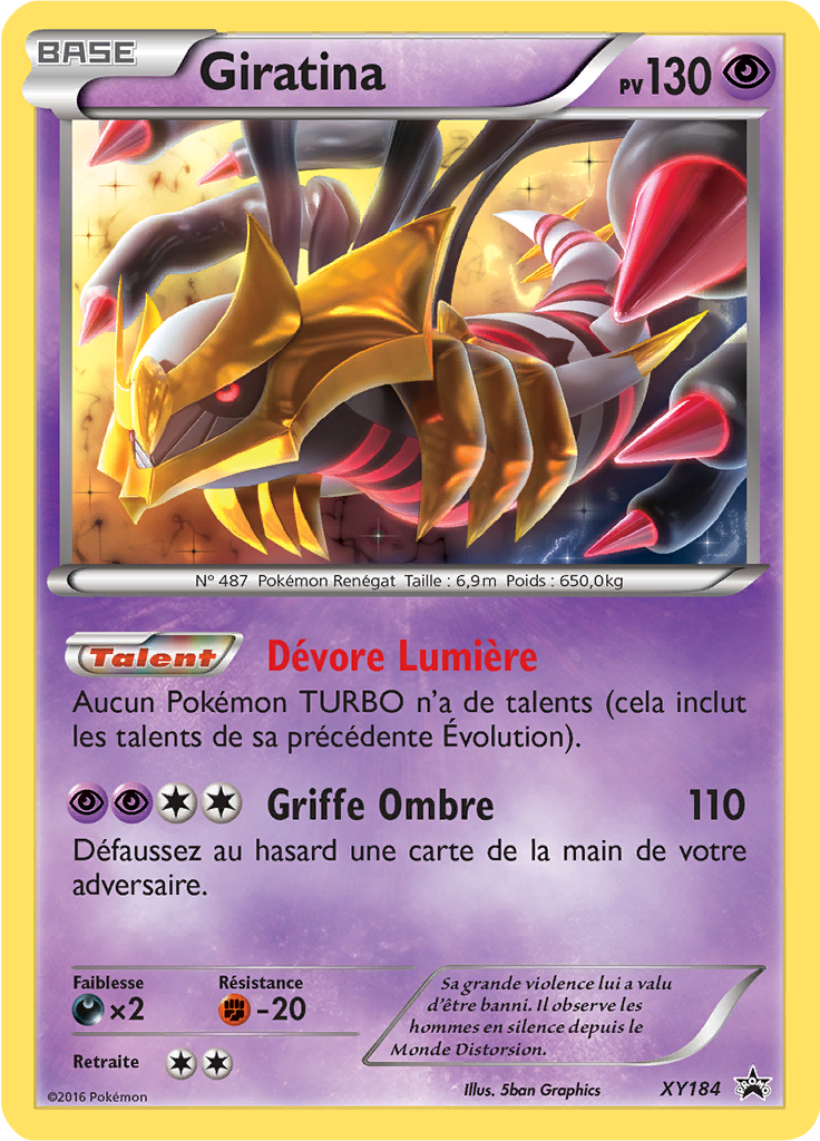 Giratina XY184, carte Promo XY, en vente à Manga Cash à Ans, province de Liège.