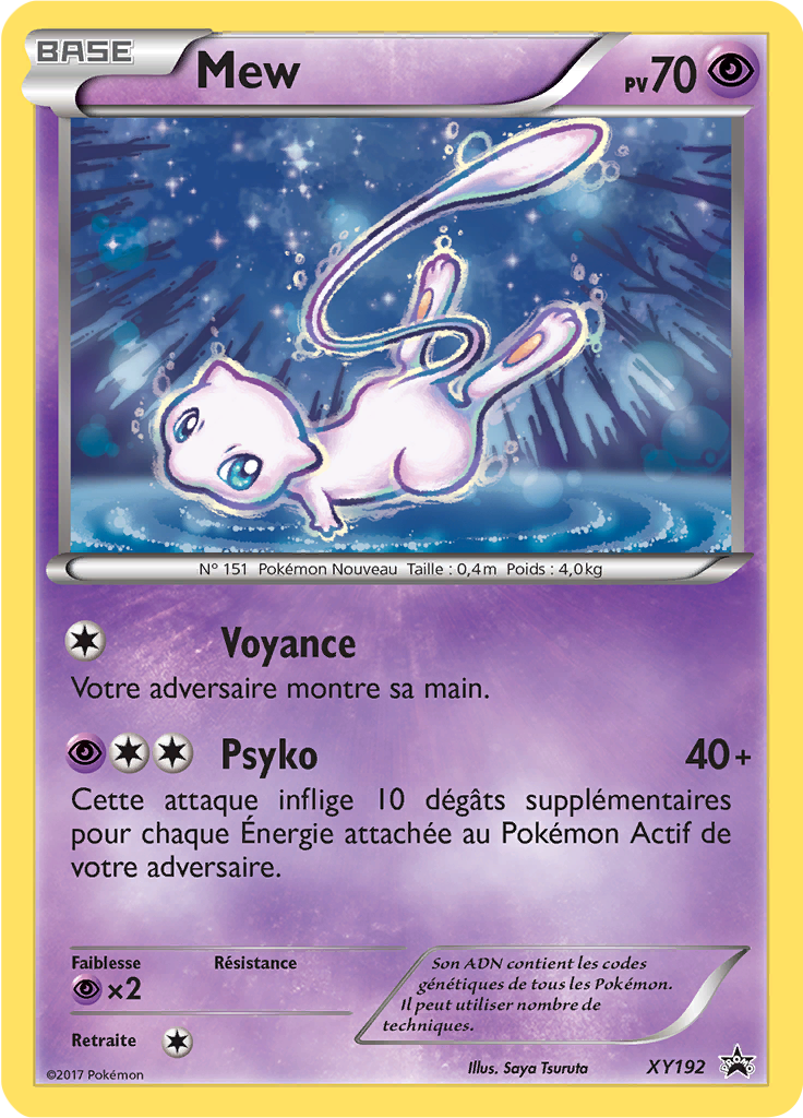 Mew XY192, carte Promo XY, en vente à Manga Cash à Ans, province de Liège.