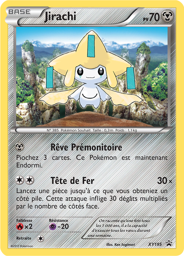 Jirachi XY195, carte Promo XY, en vente à Manga Cash à Ans, province de Liège.