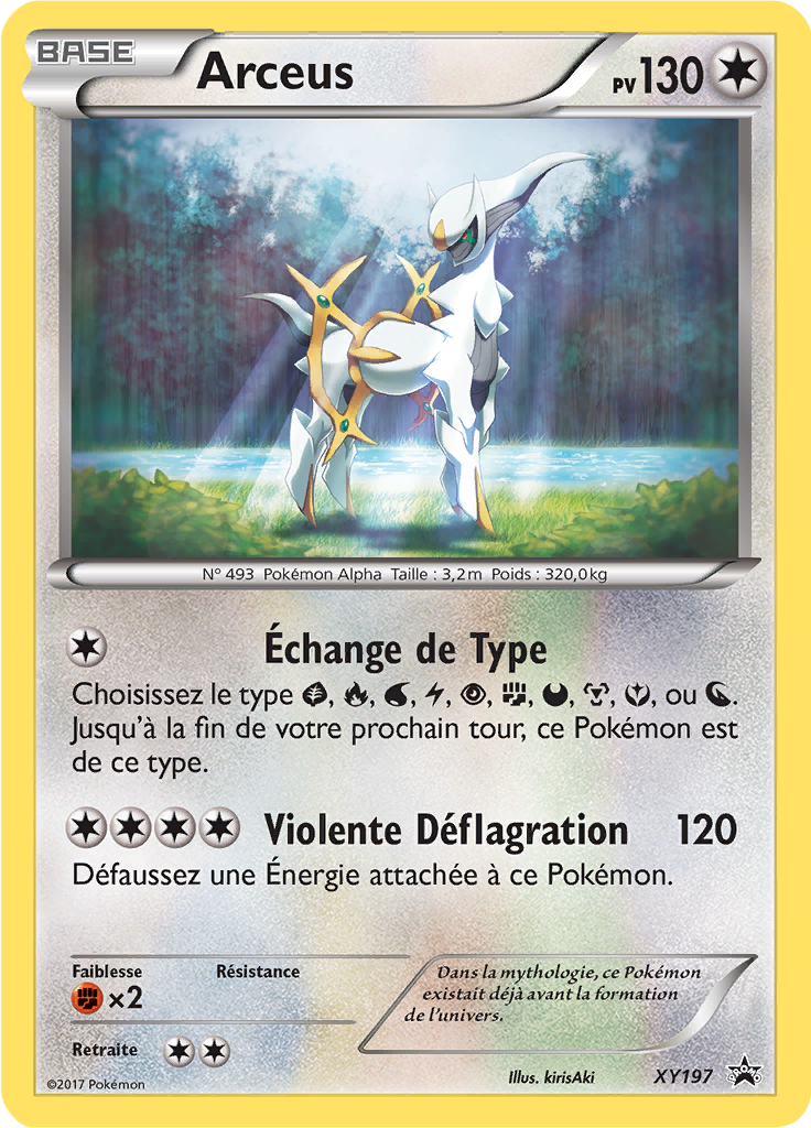 Arceus XY197, carte Promo XY, en vente à Manga Cash à Ans, province de Liège.