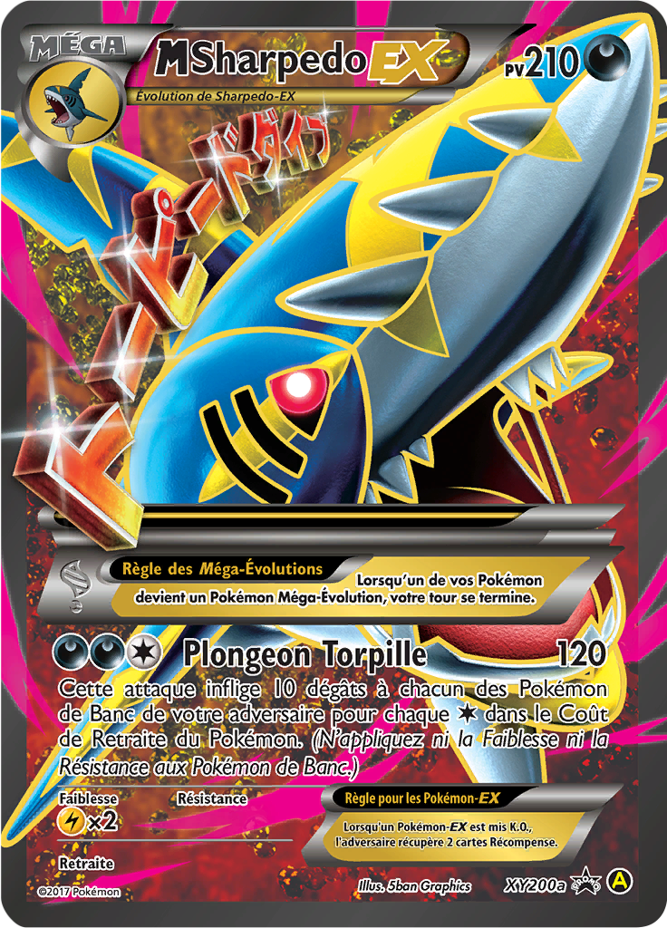 M-Sharpedo EX XY200a, carte Promo XY, en vente à Manga Cash à Ans, province de Liège.
