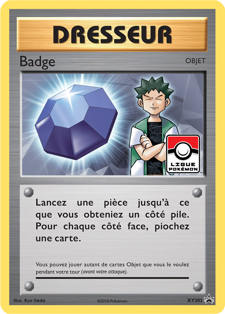 Badge XY203, carte Promo XY, en vente à Manga Cash à Ans, province de Liège.