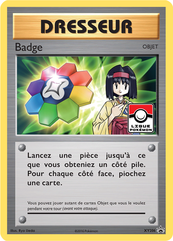 Badge XY206, carte Promo XY, en vente à Manga Cash à Ans, province de Liège.