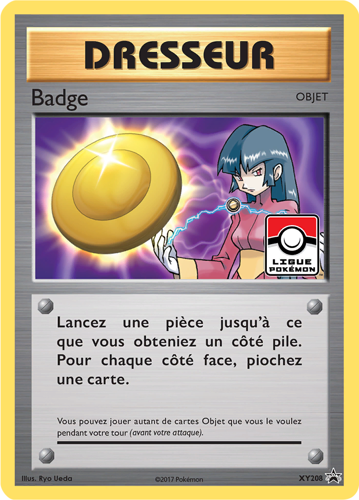 Badge XY208, carte Promo XY, en vente à Manga Cash à Ans, province de Liège.