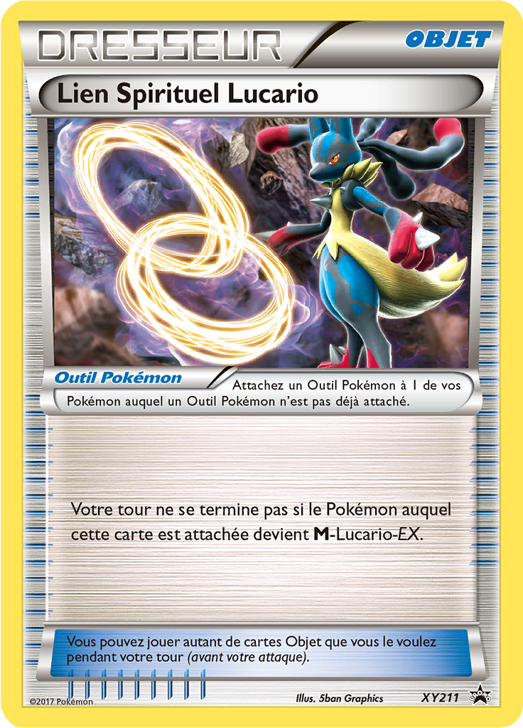 Lien Spirituel Lucario XY211, carte Promo XY, en vente à Manga Cash à Ans, province de Liège.