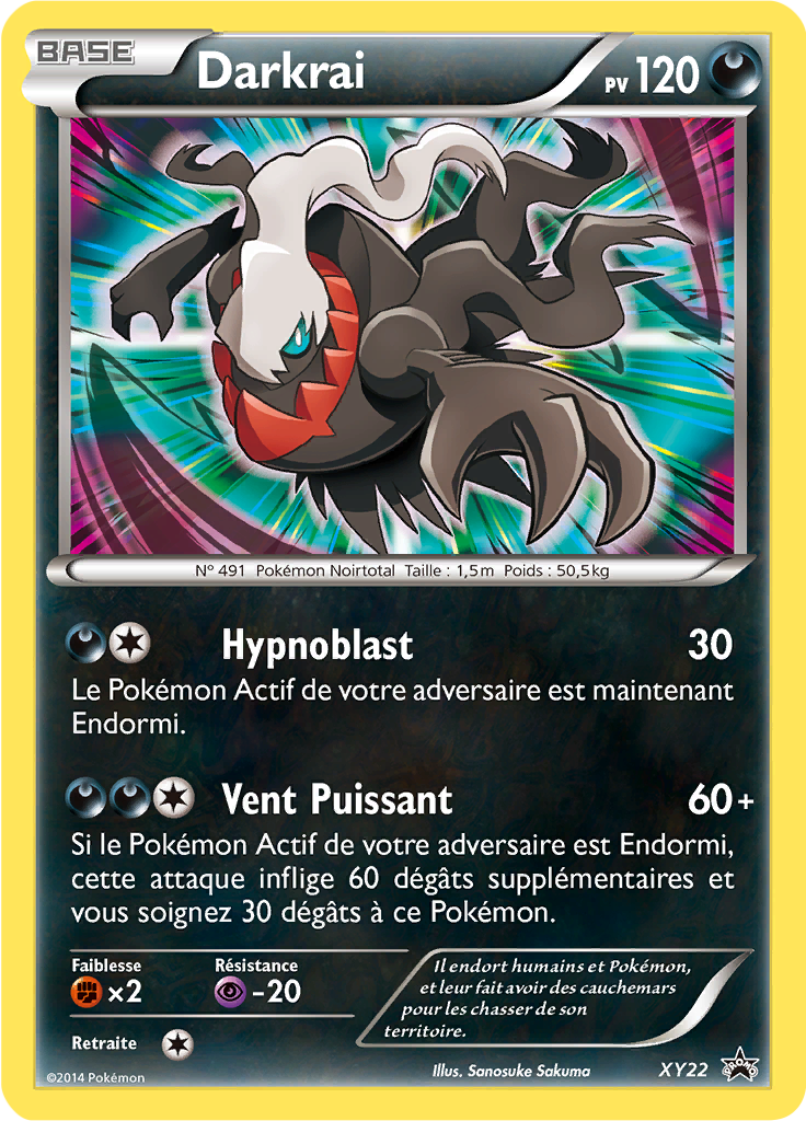 Darkrai XY22, carte Promo XY, en vente à Manga Cash à Ans, province de Liège.