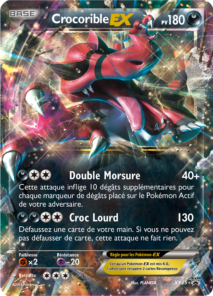 Crocorible EX XY25, carte Promo XY, en vente à Manga Cash à Ans, province de Liège.