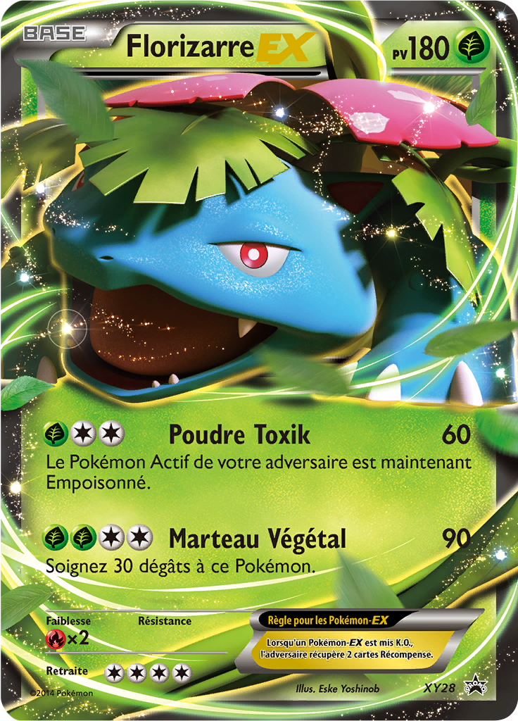 Florizarre EX XY28, carte Promo XY, en vente à Manga Cash à Ans, province de Liège.