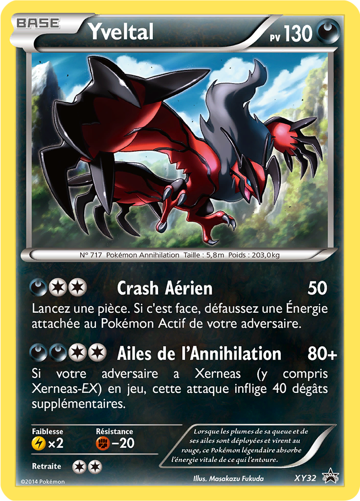 Yveltal XY32, carte Promo XY, en vente à Manga Cash à Ans, province de Liège.