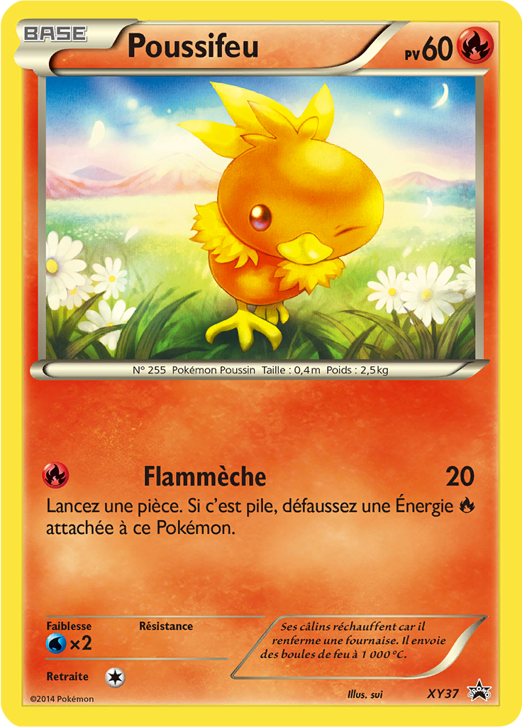 Poussifeu XY37, carte Promo XY, en vente à Manga Cash à Ans, province de Liège.
