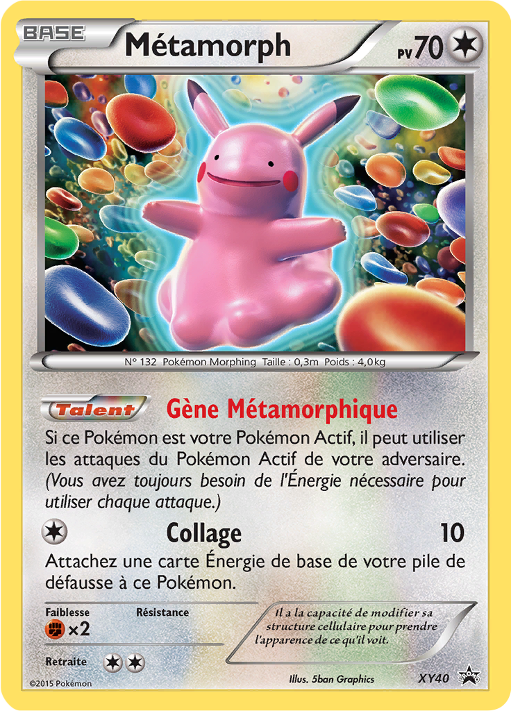 Métamorph XY40, carte Promo XY, en vente à Manga Cash à Ans, province de Liège.