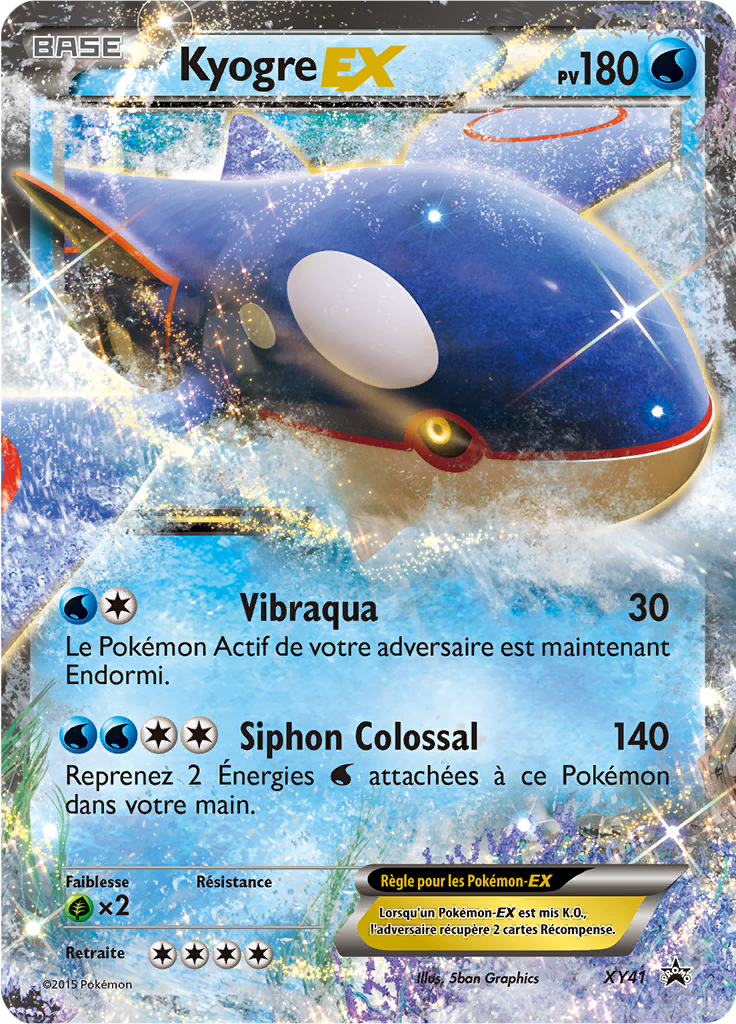 Kyogre EX XY41, carte Promo XY, en vente à Manga Cash à Ans, province de Liège.