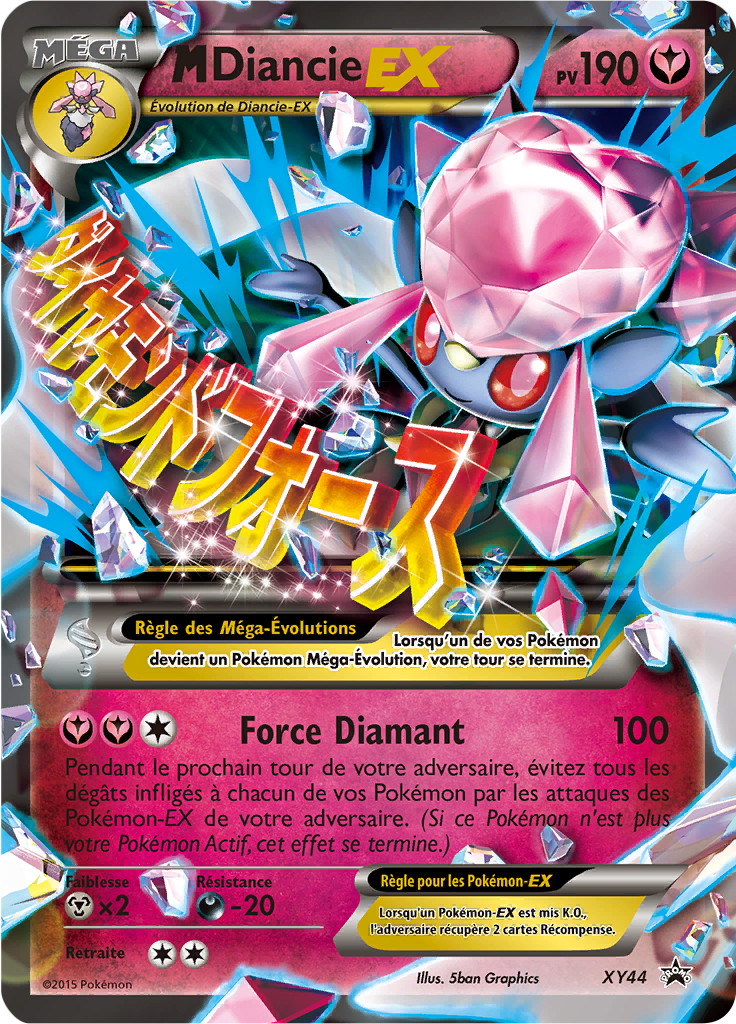 M-Diancie EX XY44, carte Promo XY, en vente à Manga Cash à Ans, province de Liège.