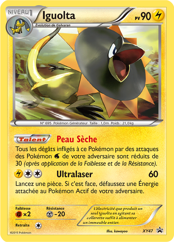 Iguolta XY47, carte Promo XY, en vente à Manga Cash à Ans, province de Liège.