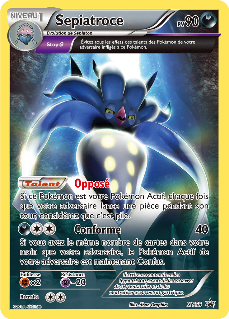 Sepiatroce XY58, carte Promo XY, en vente à Manga Cash à Ans, province de Liège.
