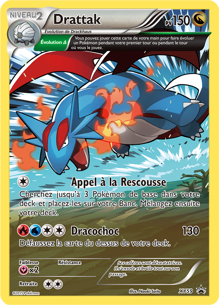 Drattak XY59, carte Promo XY, en vente à Manga Cash à Ans, province de Liège.