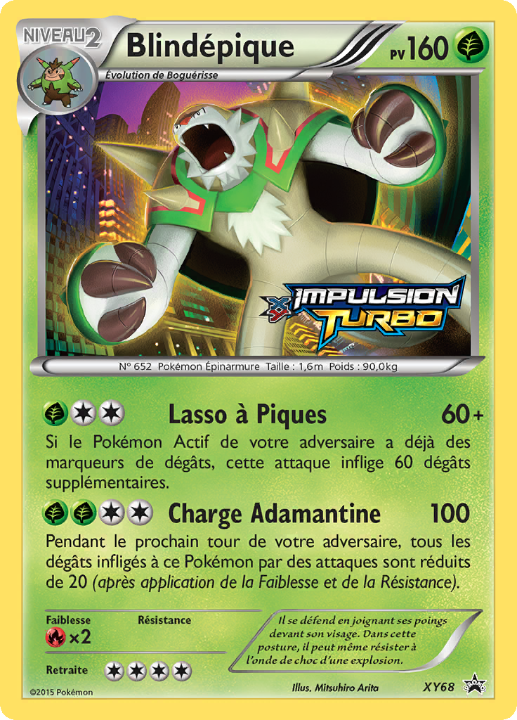 Blindépique XY68, carte Promo XY, en vente à Manga Cash à Ans, province de Liège.
