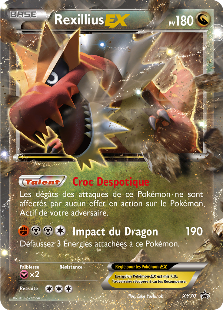 Rexillius EX XY70, carte Promo XY, en vente à Manga Cash à Ans, province de Liège.