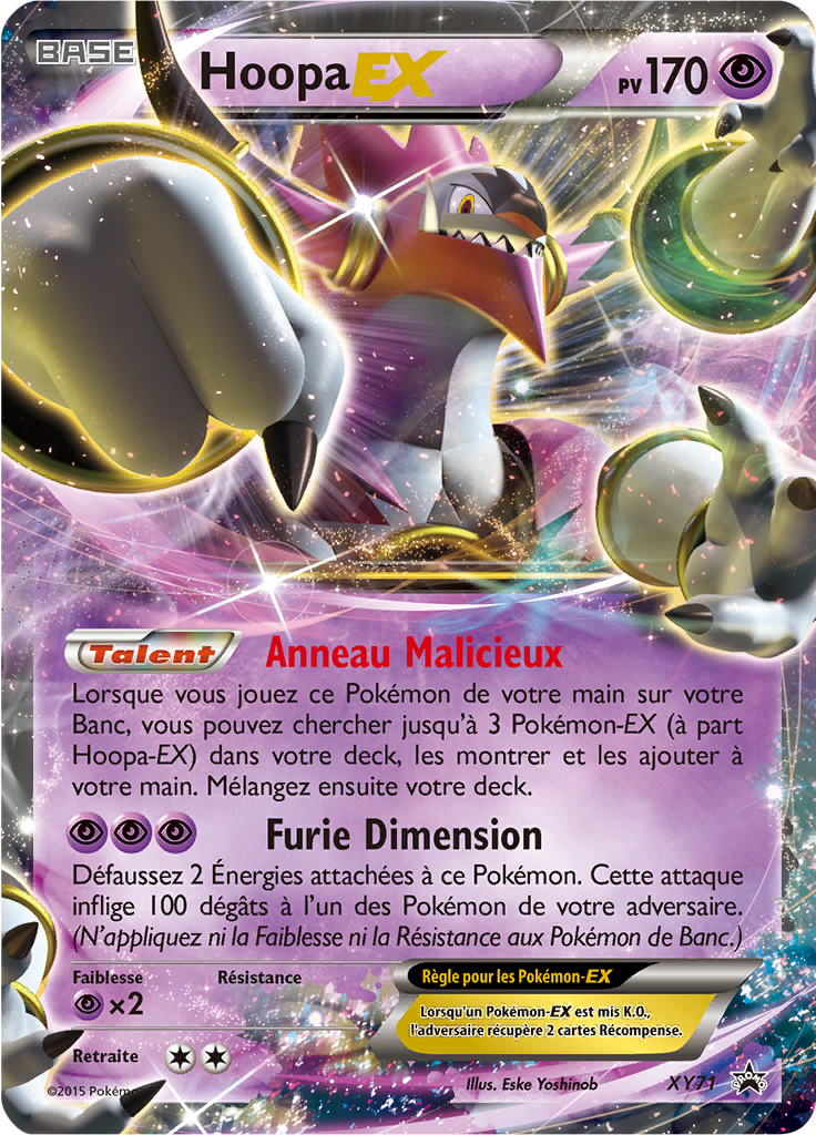 Hoopa EX XY71, carte Promo XY, en vente à Manga Cash à Ans, province de Liège.