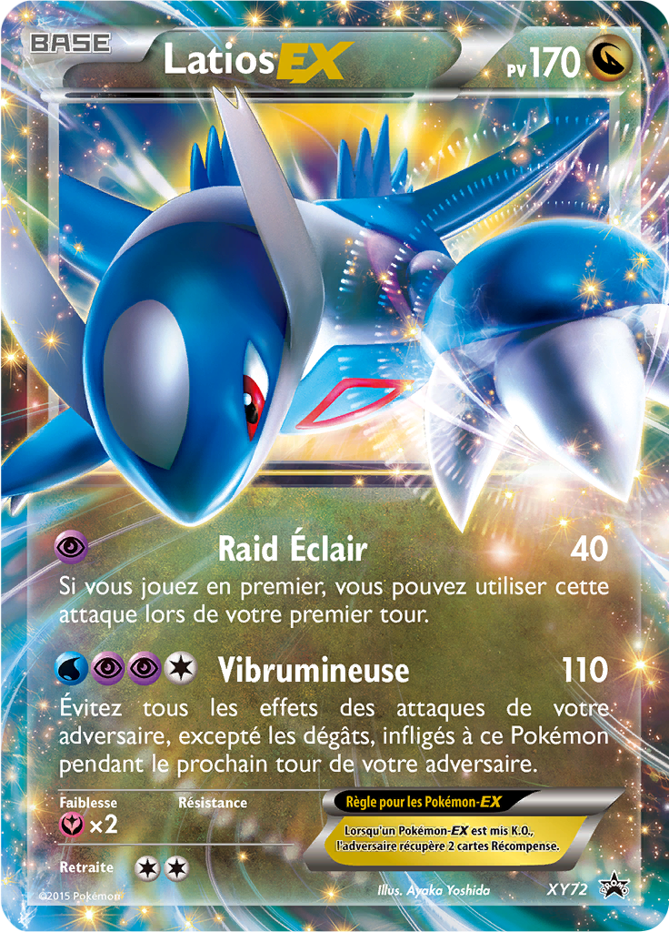 Latios EX XY72, carte Promo XY, en vente à Manga Cash à Ans, province de Liège.